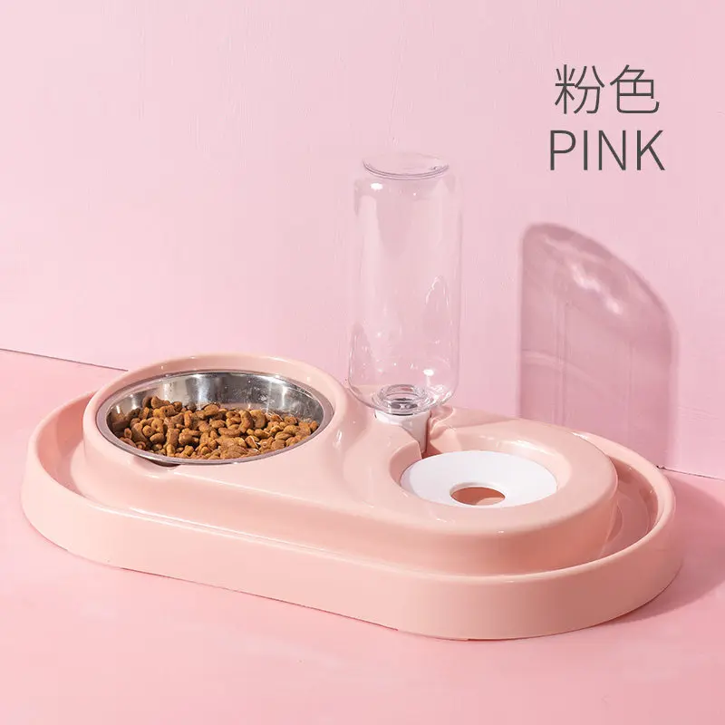 Dog Drinking Water Machine Automatic Dog Bowl Cat Bowl Double Bowl Pet Feeder Teddy Water Drinker Cat Drinking Machine