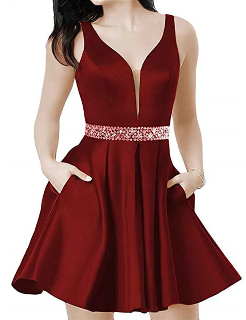 JaneVini сексуальный v-образный вырез Королевского синего цвета короткие платья с