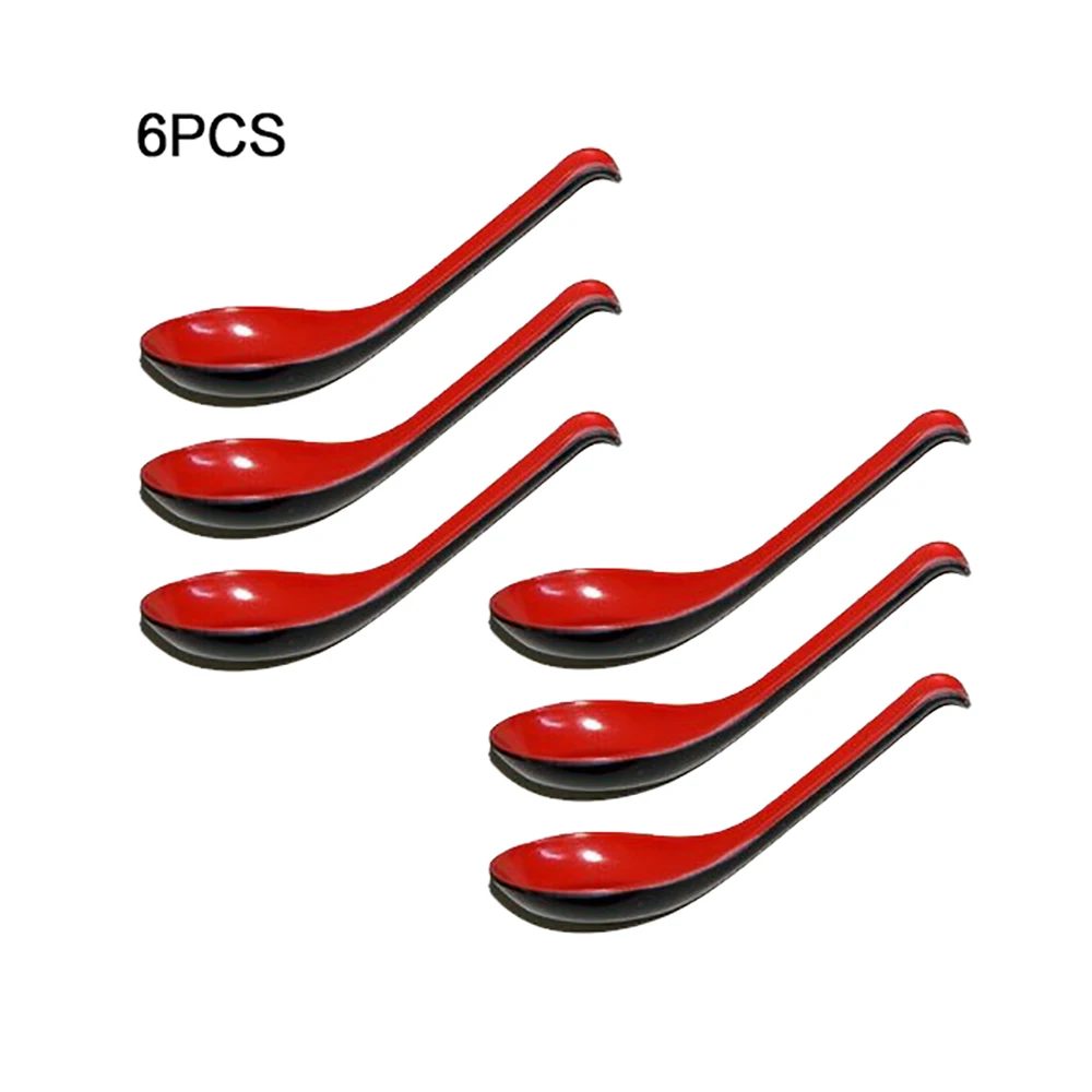 6 шт. ложки из меламина кухонные для супа азиатские Китайские Длинные ручки