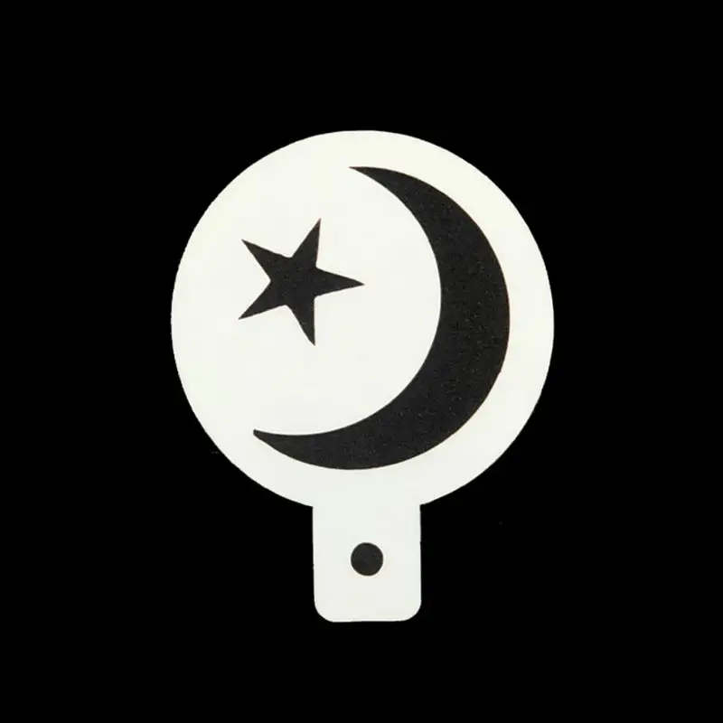 

6pcs/set Eid Mubarak Ramadan Coffee Flower Spray Mold Cake Decoration DIY Fudge Template Kitchen Bar Supplies