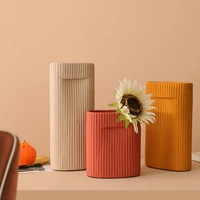 nordic ins creative morandi ceramic line vase home porch wine cabinet desktop flower arrangement container dry flower vase decor