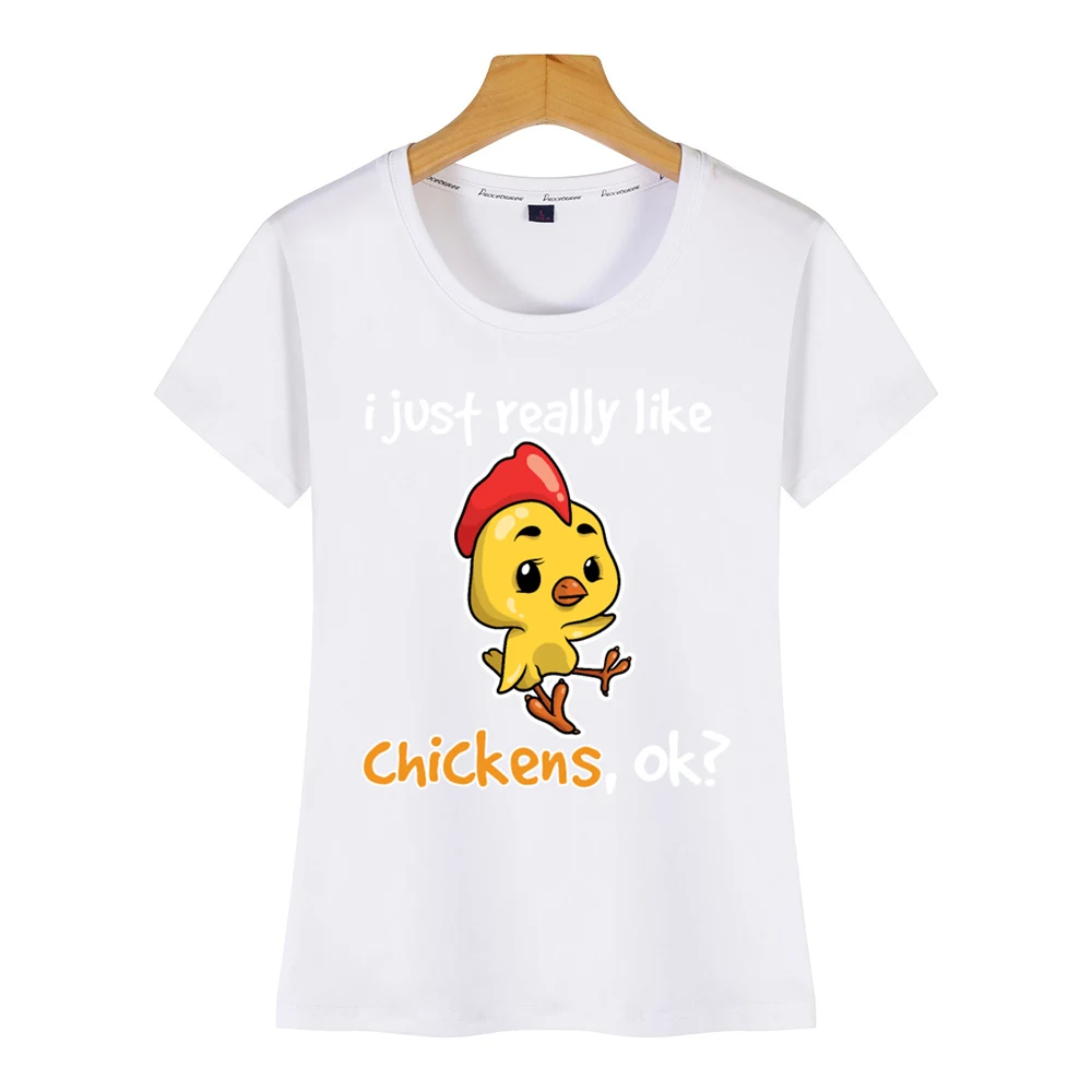 Топы футболки для женщин курица милая ферма петух домашнее животное Сова каваи