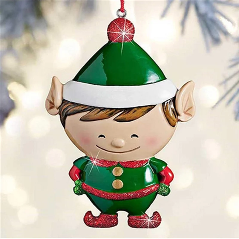 

Christmas Doll Decorations Hanging Pendant Sign Holiday Acrylic Hanging Ornament Gift for Christmas Party Family Christmas decor