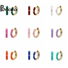 Женские Серьги с серебряным покрытием BOAKO, ювелирные украшения из золота в 9 цветах, Серьги-гвоздики в подарок