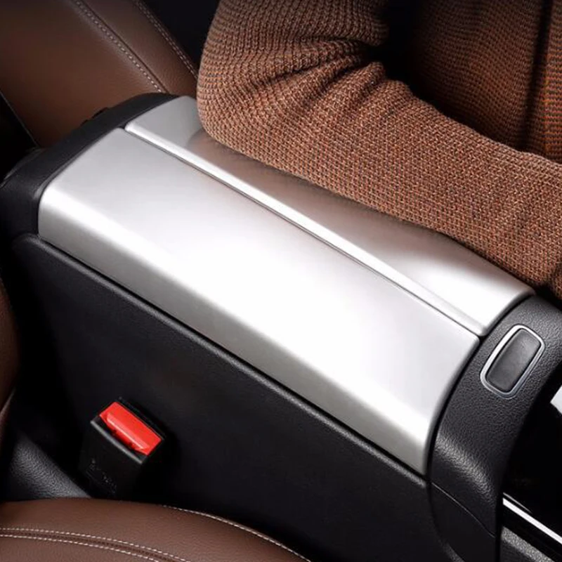 

ABS Matte For Mercedes Benz A Class 2019 Car Armrest Storage box Grid Protection Panel frame Cover Trim accessories styling 2pcs