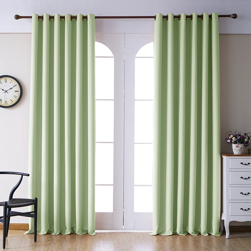

Yaapeet 1pc Modern Green Blackout Curtain Europe Bedroom Window Curtains Solid Color Window Drapes High Quality Shading Curtain