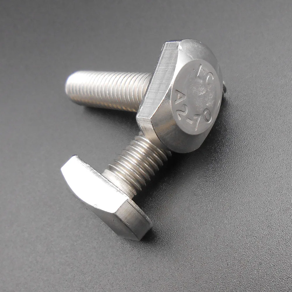 

2PCS T-Bolt 304 Stainless Steel T Bolts T-Slot T Head Bolt Hammer Clamp Screw A2-70 M8 8MM X 30MM A2 GB37 1.25MM Pitch *AT915X2