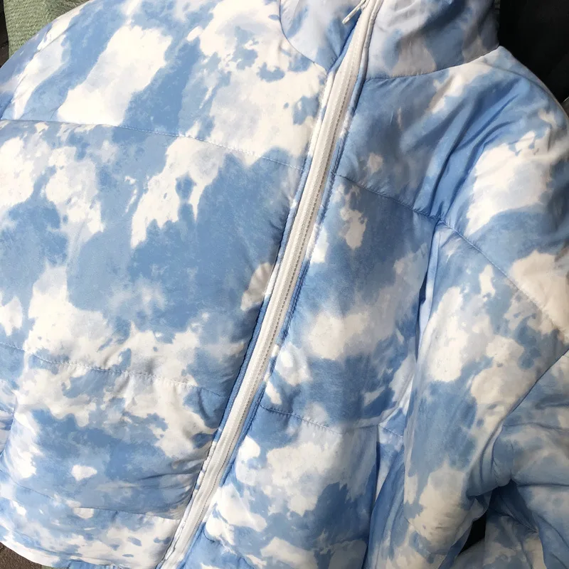

2020 men's cotton-padded jacket Korean jacket winter men's tie-dye fashion handsome jacket
