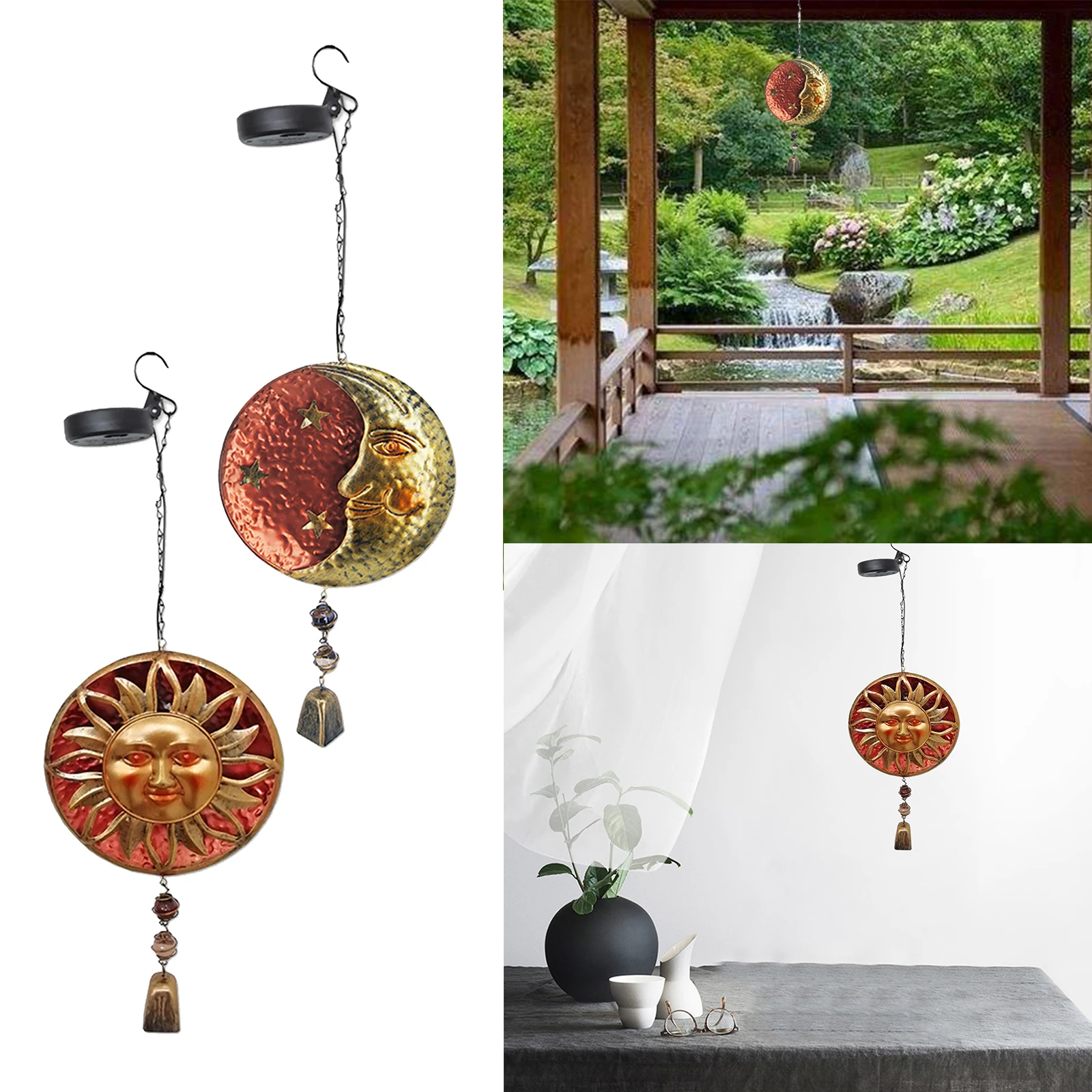 

Vintage Metal Wind Chime Garden Wind Bell Wall Window Patio Garden Decor