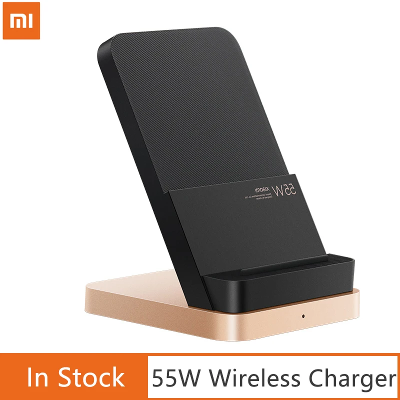 

100% Original Xiaomi Wireless Charger 55W Max Vertical Air-cooled Wireless Charging Fast Charger For Xiaomi 10 Pro Smart Phone