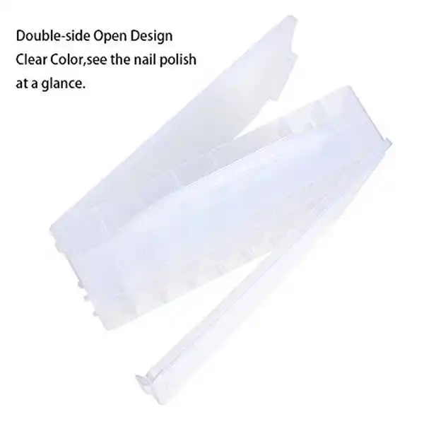 

Nail-Polish-Organizer-Holder Storage-Case Adjustable Thread And Clear for 48-Bottles
