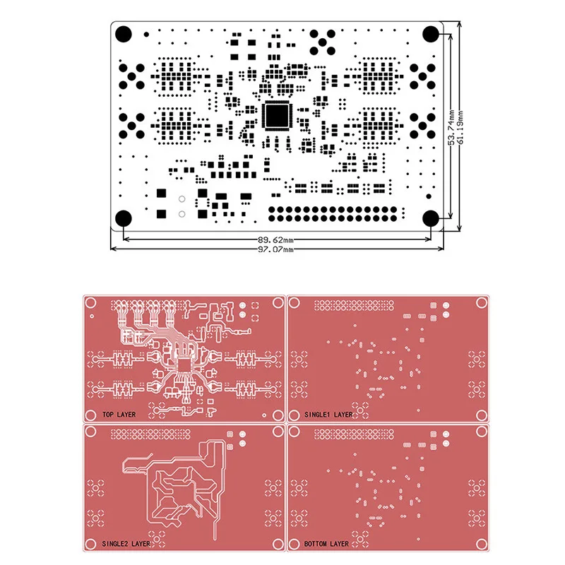 Lusya AD9959 четырехканальный высокоскоростной модуль генерации сигналов DDS RF