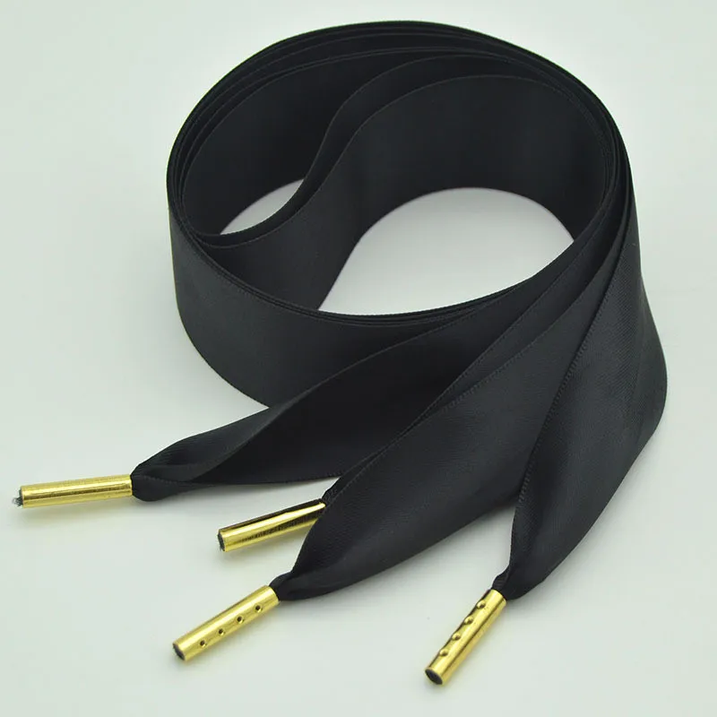 Женские двусторонние шнурки из полиэстера черно-белые с большим бантом 3 2 см |