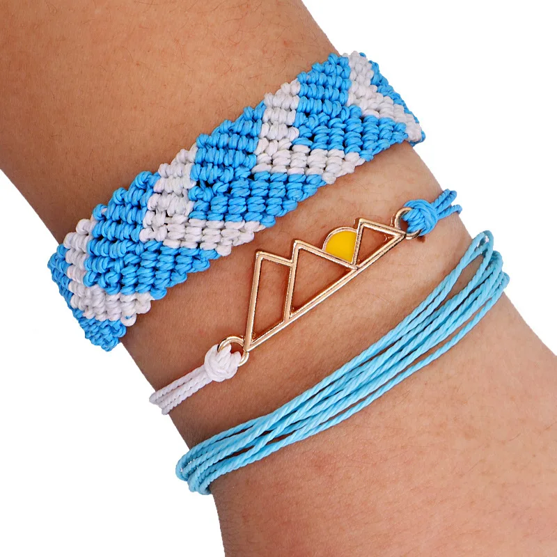 

Bohemia Bracelet Set For Women Braided Bracelet Waterproof Wax Thread Arrow Design Bracelet Alloy Bracelet With Charms