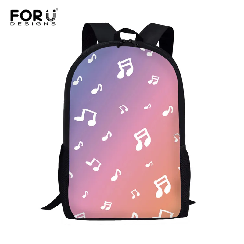 FORUDESIGNS/пианино, музыка, нота, женский рюкзак с принтом, Молодежные рюкзаки для девочек-подростков, женская школьная сумка на плечо, рюкзак mochila - Цвет: L5562C