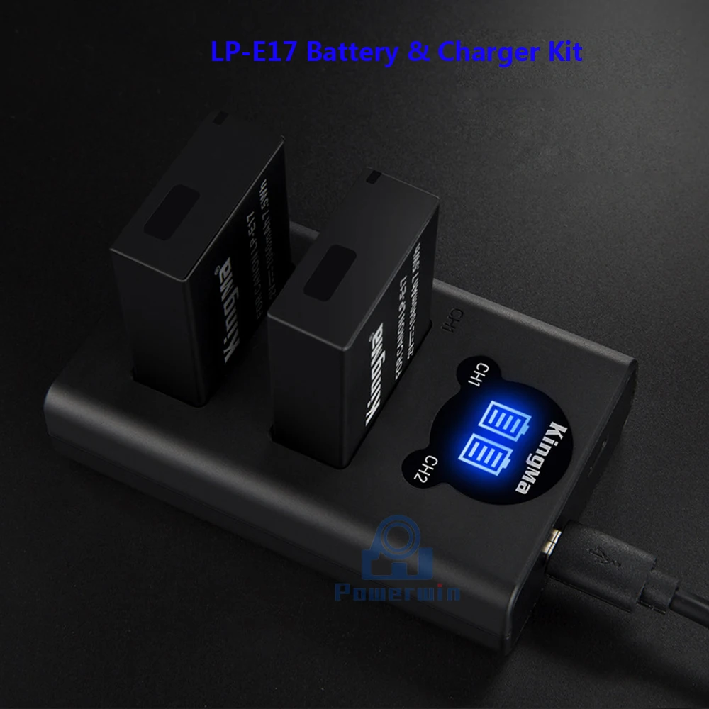 Kingma LP E17 DSLR Камера Li Ion Батарея ЖК дисплей двойной Зарядное устройство набор для