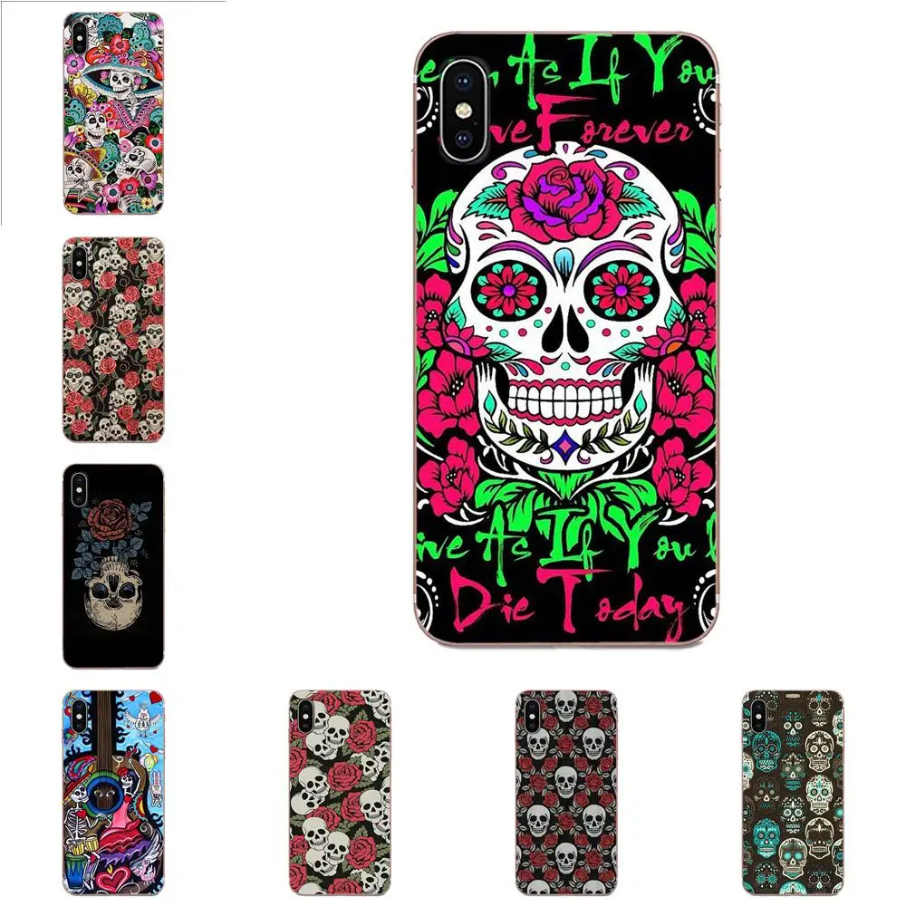 Мягкие чехлы для телефонов из ТПУ Xiaomi Redmi Note 2 3 3S 4 4A 4X5 5A 6 6A Pro Plus Awesome Rose Sugar Skulls