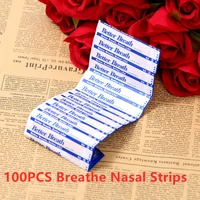 100pcsset new professoinal breathe nasal strips to dilate nostrils snoring strips relieve nasal congestion paper health care
