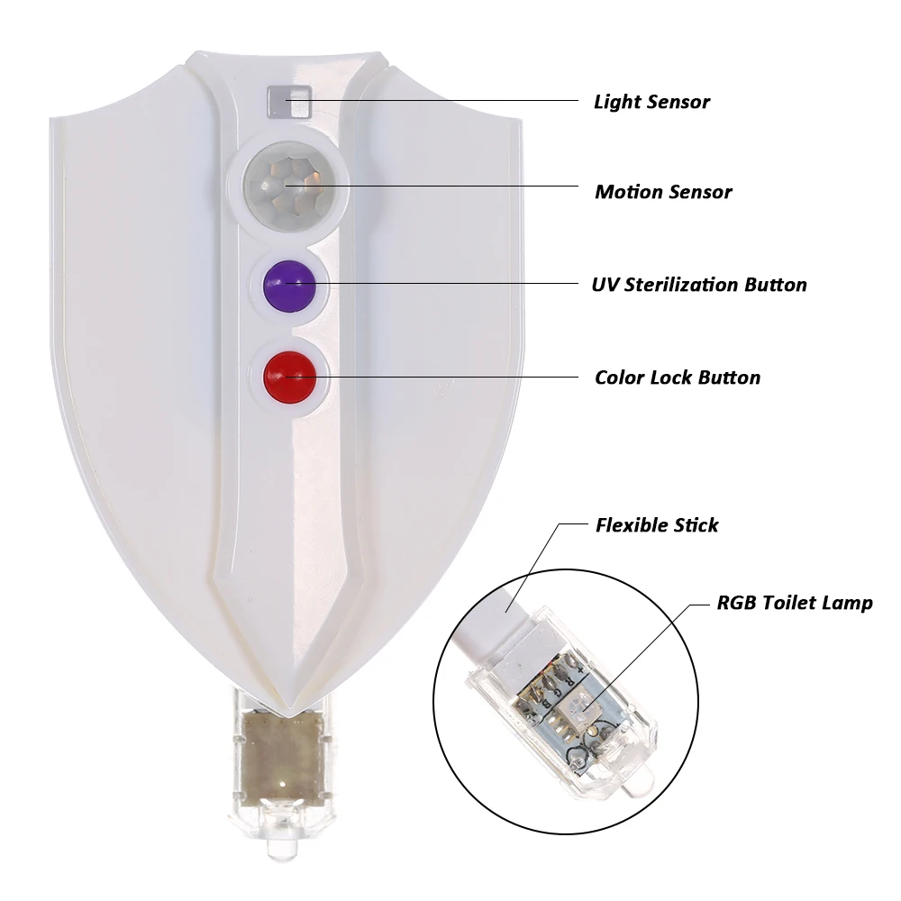 Светодиодный ночной Светильник для сиденья унитаза с датчиком движения туалет