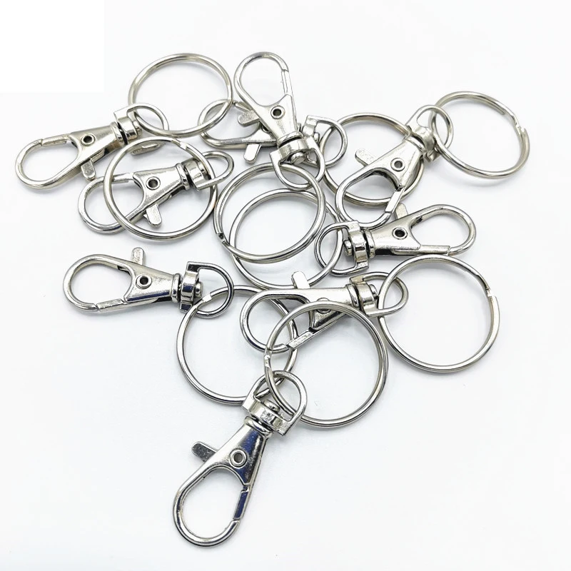10 шт./лот съемные винтовые колпачки кольца для ключей с защелками брелок