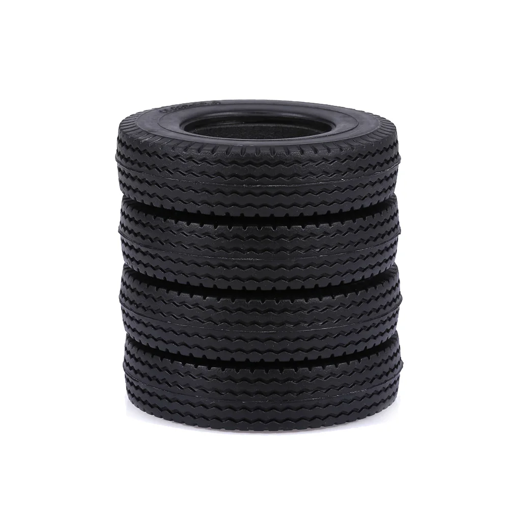4pcs High Quality Trailer Car Rubber Tires with sawtooth rubber tread For 1/14 Tamiya Tractor Truck RC Climber Parts | Игрушки и хобби