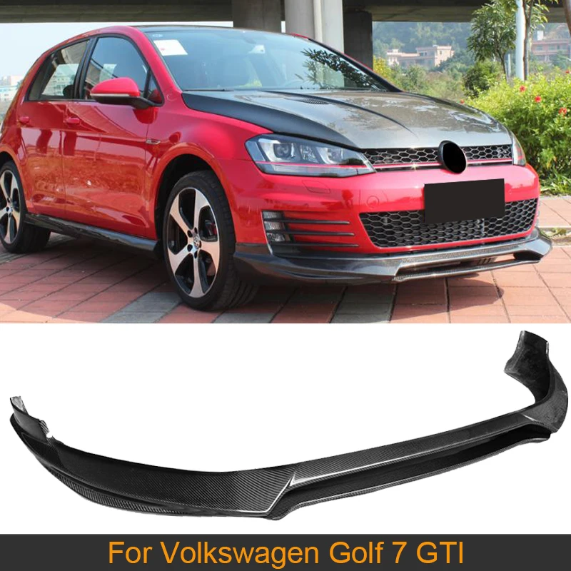 Спойлер для переднего бампера из углеродного волокна Volkswagen VW Golf 7 VII MK7 GTI 2014 2017