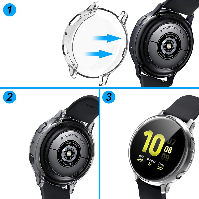 Защитный чехол для samsung galaxy watch active 2 Ультратонкий Мягкий силиконовый защитный HD