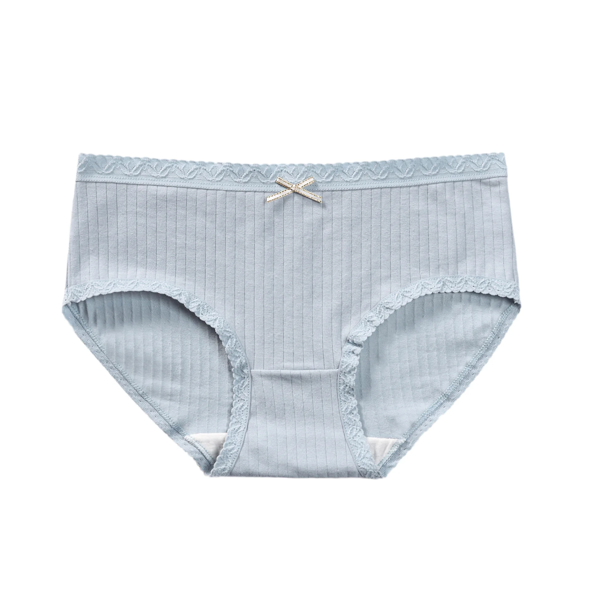 

Ms manufacturers selling underwear cotton breathable bow stripes waist briefs of students in the lace