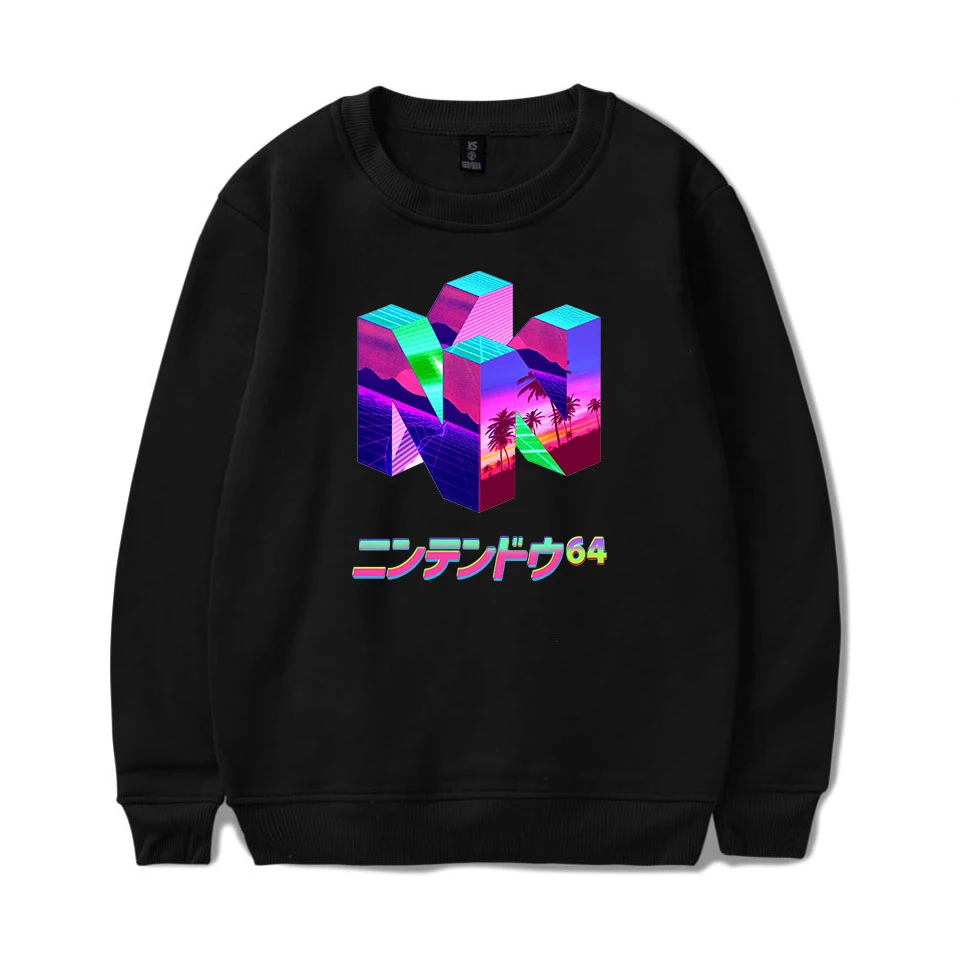Свитшот в стиле Vaporwave для мужчин и женщин Осенний пуловер модный базовый свитшот