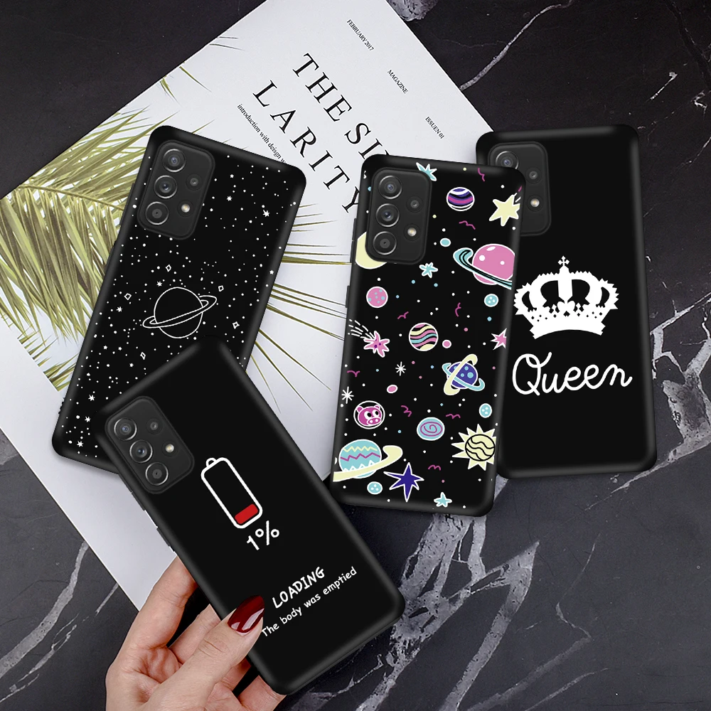 

New Black Painted Case For Galaxy A 32 42 72 52 5G Cases Protective Painted Phone Cover For Samsung Galaxy S 21 20 Plus Ultra FE