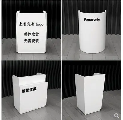 

Painted curved small bar welcome reception counter clothing store cashier counter hotel sales office shopping guide information