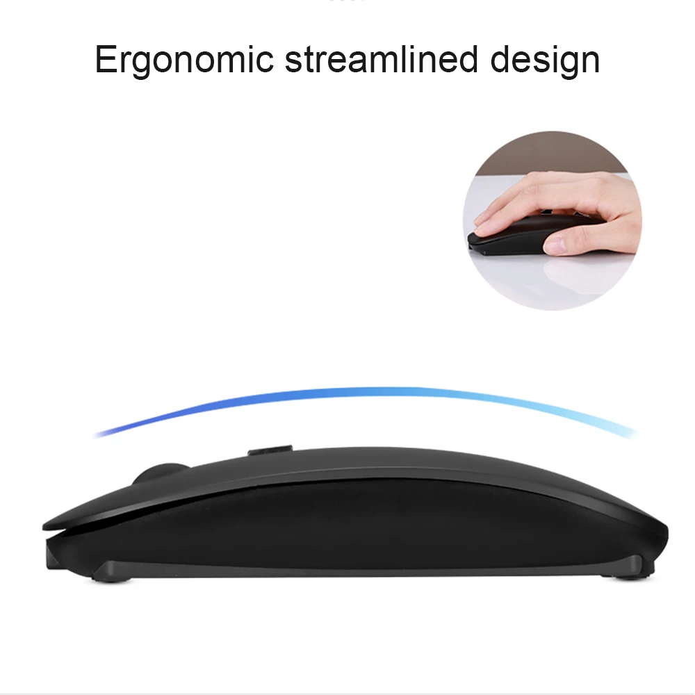 

M105 Wireless Bluetooth Mouse Portable 2.4GHZ Chargeable Mobile Optical Mouse with USB Receiver for Notebook PC Laptop Computer