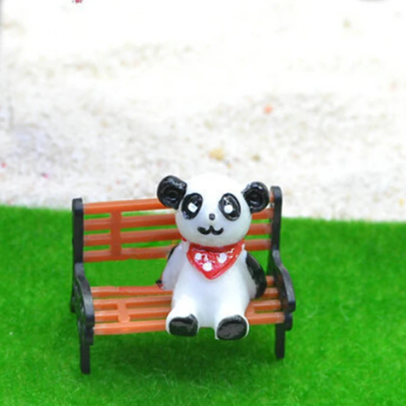 

Mini Garden Ornament Miniature Park Bench Craft Fairy Dollhouse Decor Outdoor