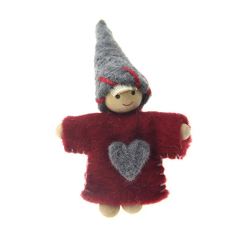 1 шт. маленький ручной Санта Клаус мужской и женский шерстяной войлочный подарок