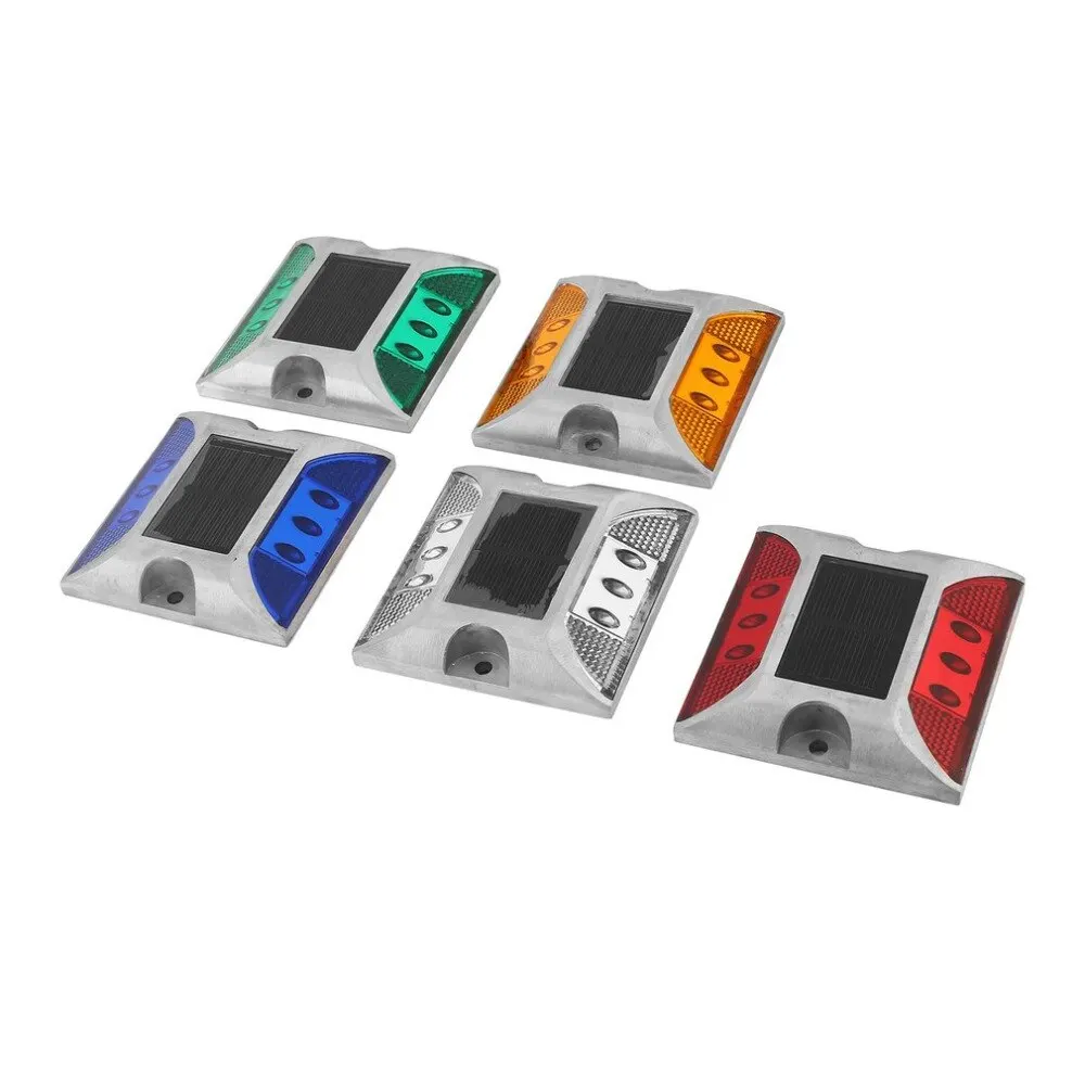 Aluminum Waterproof LED Solar Powered Road Stud Light road Reflective Ground Warning |