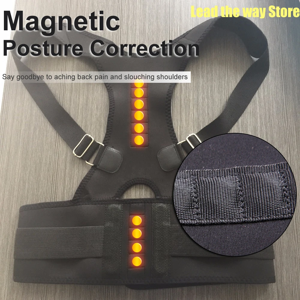 

Orthopedic Back Posture Corrector Men Women Magnetic Belt Shoulder Back Brace Support Posture Correction Shoulder Support Belt