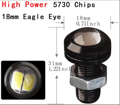 Светодиодный фонарь Eagle Eye 10X 9 Вт 12 В 18 мм 2 SMD противотуманный ДХО дневные