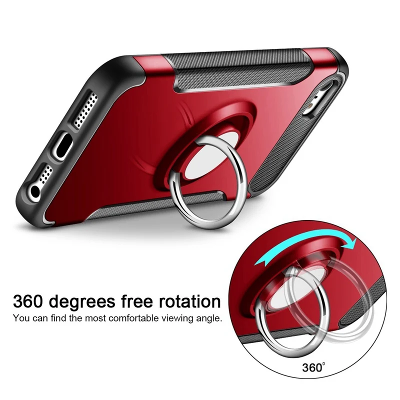 Вращающийся на 360 градусов чехол для iPhone SE 2020 11 Pro Max 6 6S 7 8 Plus X XS XR Автомобильный