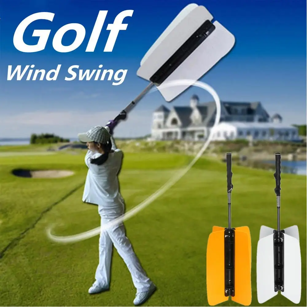 Practical Power Swing Fan Golf Club Swing Trainer Golf Practice Pinwheels Swing Aid Resistance Practice Training Aids
