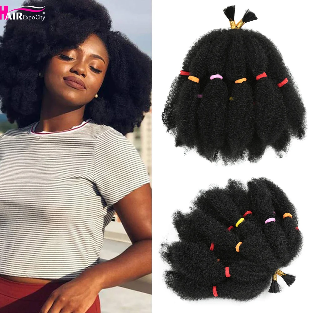 

Short Afro Kinky Twist Braids Crochet Hair 12 Inch Marley Braids Synthetic Hair ExtensionsFor African Women Hair Expo City