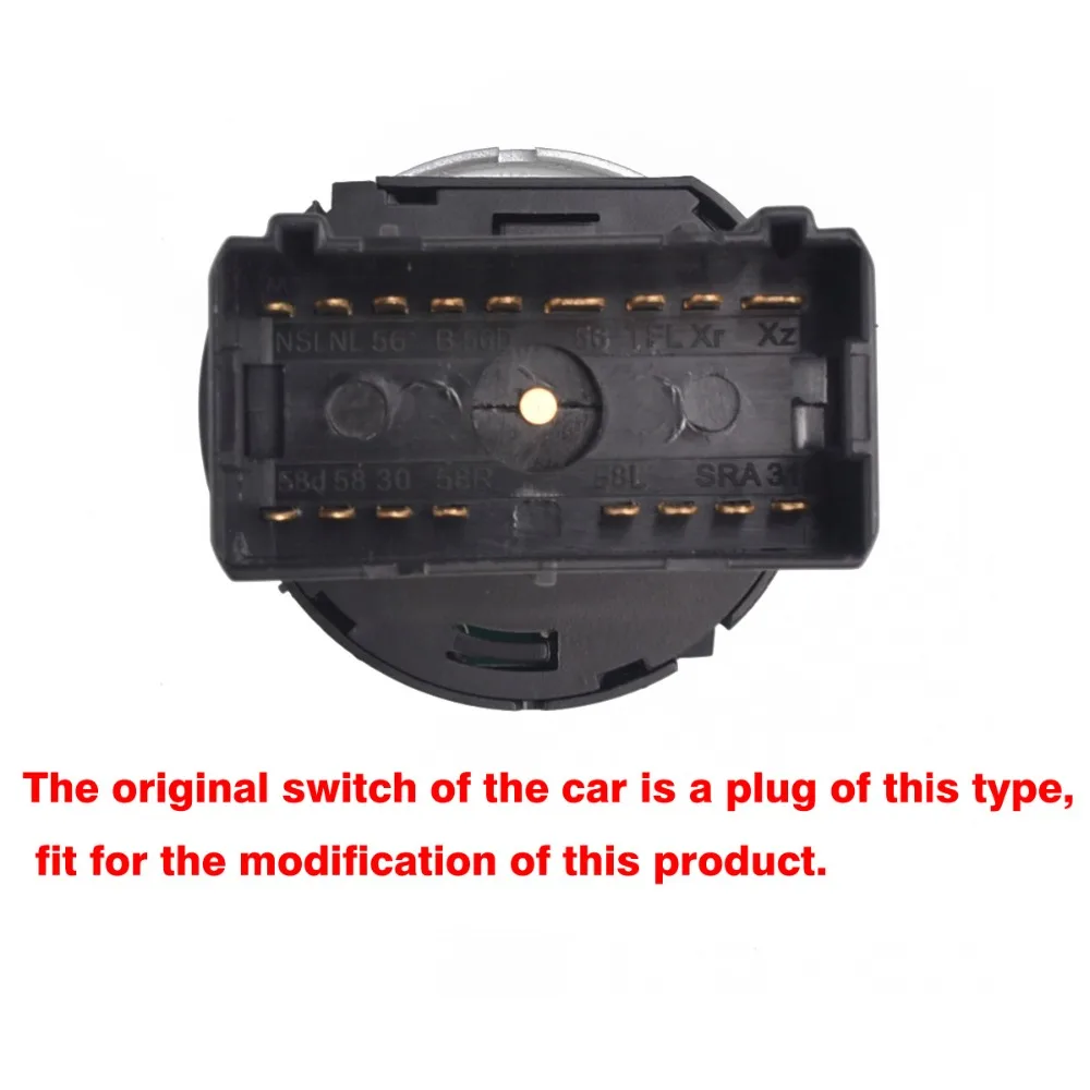 Автомобильный хромированный светильник сенсорный выключатель для VW Polo 9N 9N3 Passat