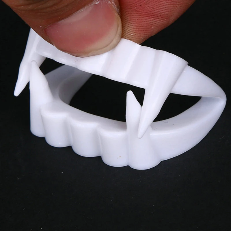 

Horror Zombie Vampire White Dentures Halloween Props Tricky Toys 10pcs