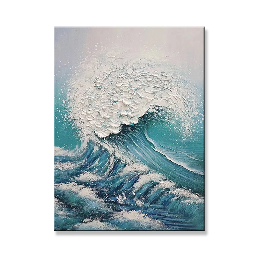 Картина Quadro для дома ручной работы холст картина маслом волна на море Настенная