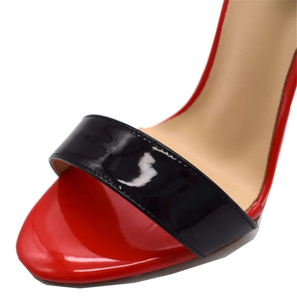 

Aiyoway New Arrive Women High Heel Sandals Ankle Strap Open Toe Sexy Stiletto Wedding Simple Dress Party Shoes Big Size