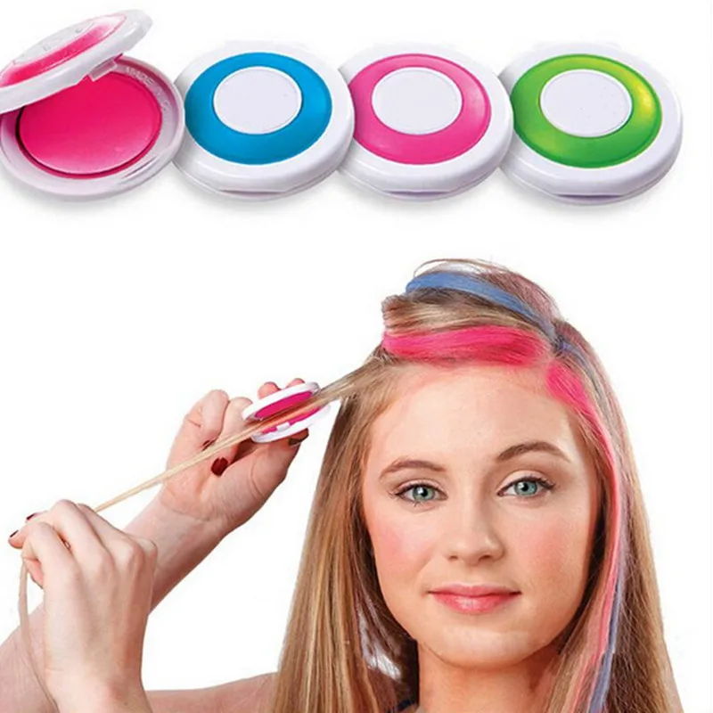 

1PC/ 4 colors Hair Color Hair Chalk Powder European Temporary Pastel Hair Dye Color Paint Beauty Soft Pastels Salon