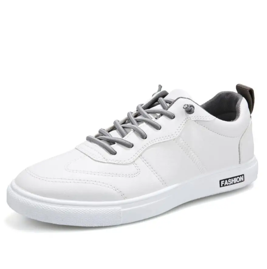 Дизайнерская белая кожаная обувь Мужская высококачественная повседневная в