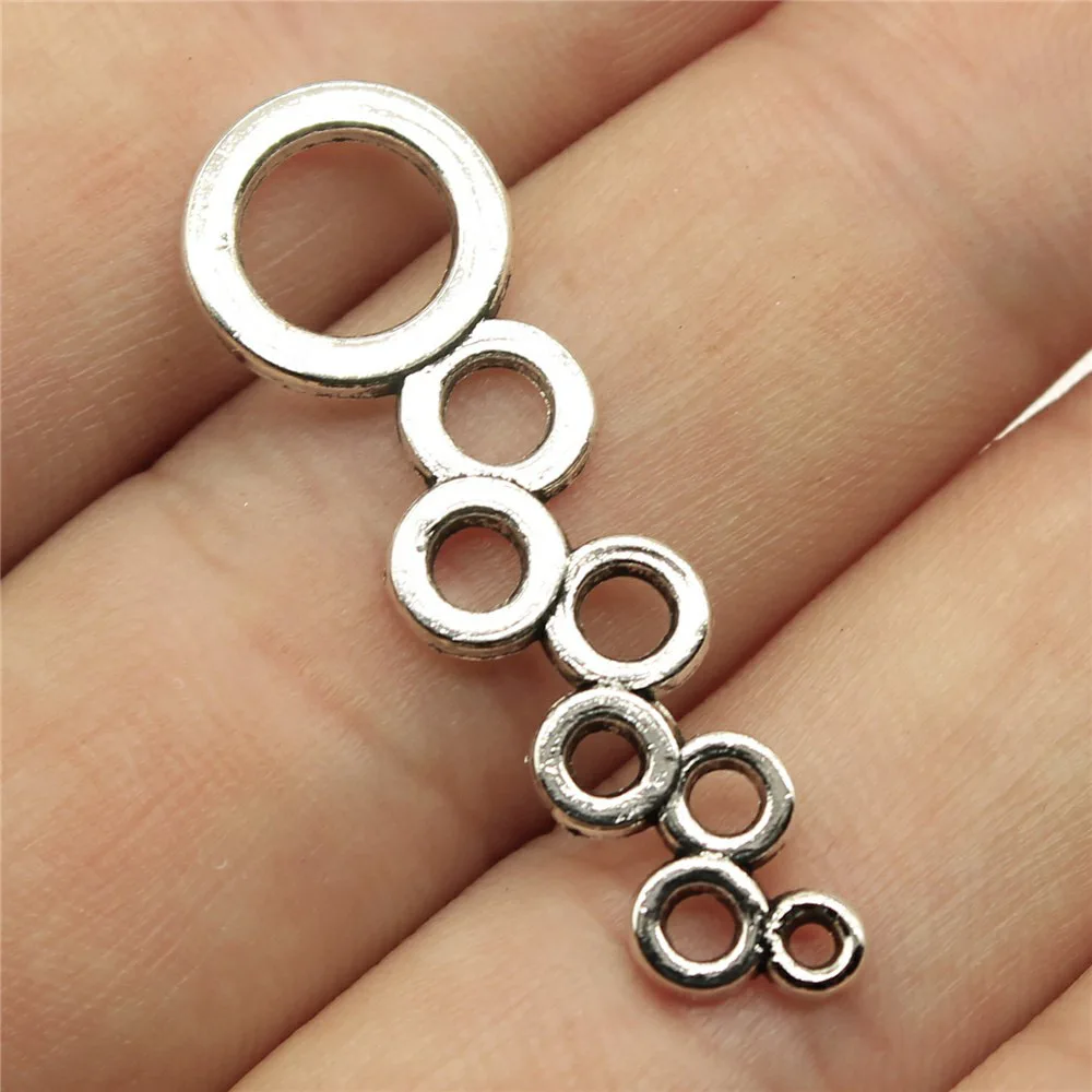 

Bulk Charms Pendants 10pcs Circles Connector Charms 37x11mm