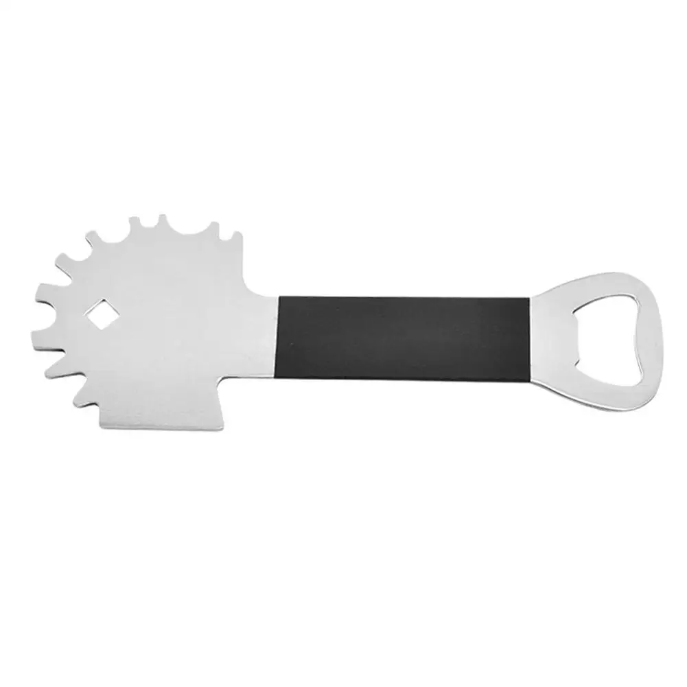 

Брикет для гриля, скребок из нержавеющей стали, инструмент для чистки с открывалкой для бутылок, аксессуары для безопасного кемпинга, барбе...