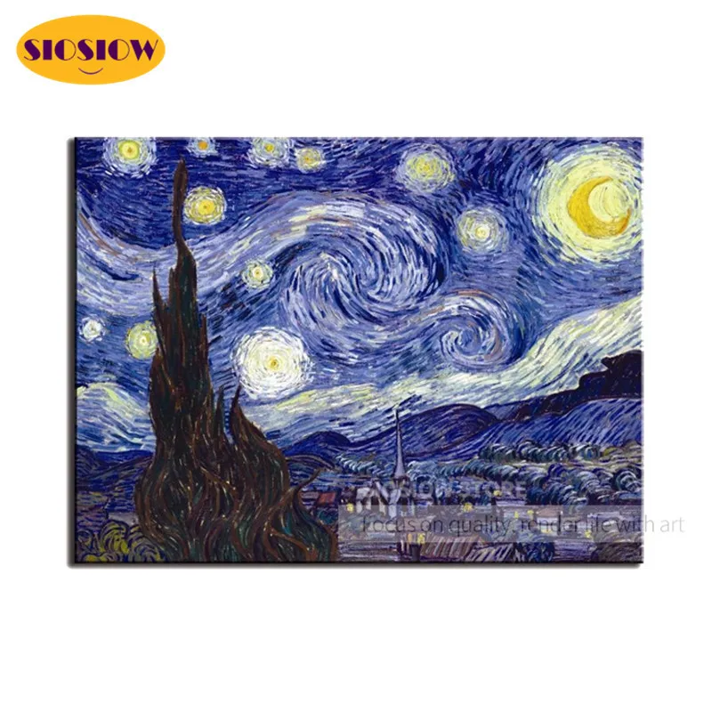 Ван Гог Звездная ночь 5D DIY Алмазная вышивка крестиком на рисунке полная выкладка
