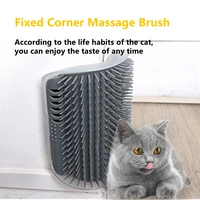 cat fixed corner massage brush cat cleaning brush pet tickler pet scratching device pet hair brush for small and medium sized